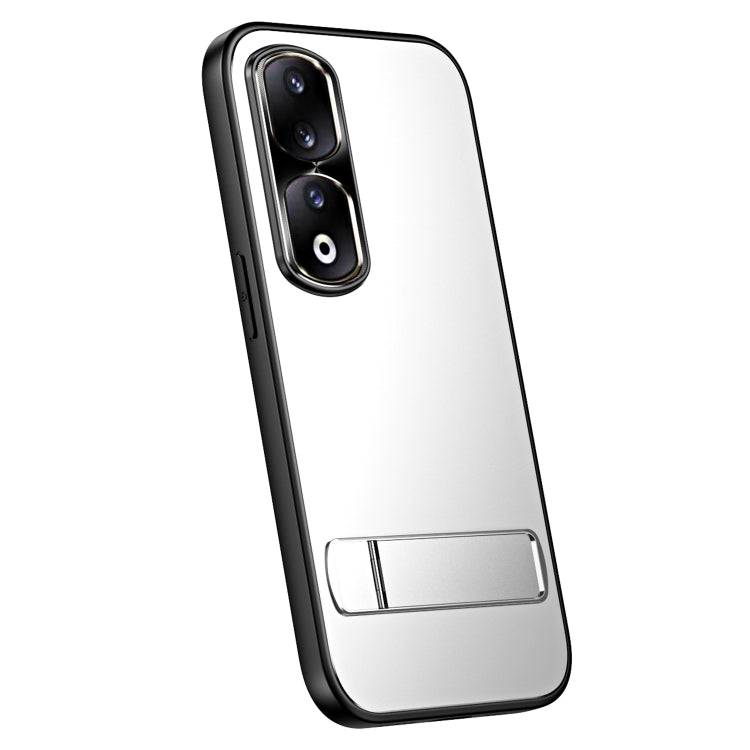 For Honor 90 R-JUST RJ-61 Electroplating Frosted TPU + PC Phone Case with Holder(Silver) - free shipping - PMC TechLife - Order now!