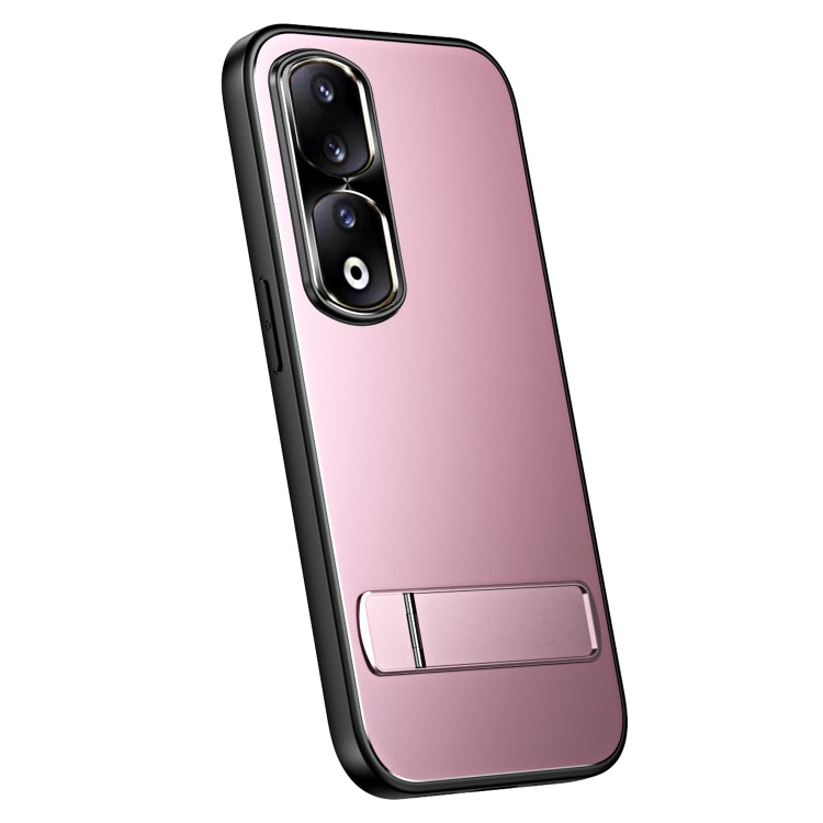 For Honor 90 R-JUST RJ-61 Electroplating Frosted TPU + PC Phone Case with Holder(Pink) - free shipping - PMC TechLife - Order now!
