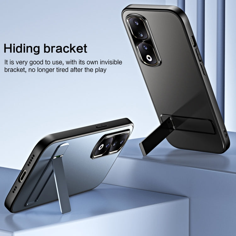 For Honor 90 R-JUST RJ-61 Electroplating Frosted TPU + PC Phone Case with Holder(Pink) - free shipping - PMC TechLife - Order now!