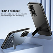 For Honor 80 Pro R-JUST RJ-61 Electroplating Frosted TPU + PC Phone Case with Holder(Blue)
