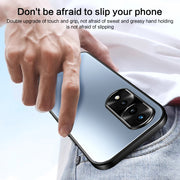 For Honor 70 Pro R-JUST RJ-61 Electroplating Frosted TPU + PC Phone Case with Holder(Grey)