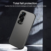 For Honor 70 Pro R-JUST RJ-61 Electroplating Frosted TPU + PC Phone Case with Holder(Pink)