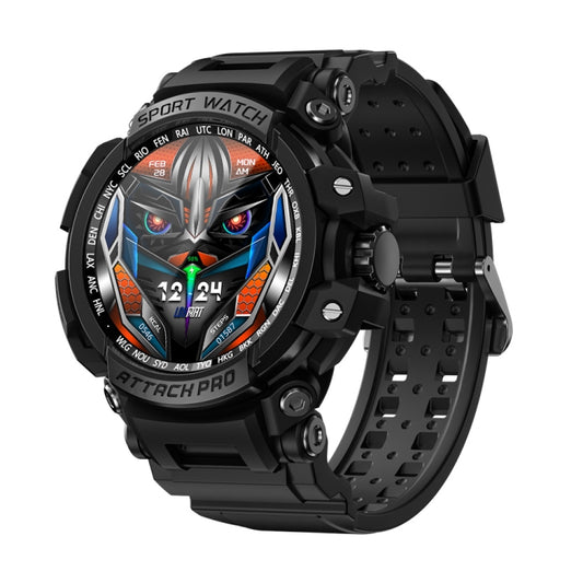 LOKMAT ATTACK Pro 1.32 inch BT5.1 Smart Sport Watch, Support Bluetooth Call / Sleep / Blood Oxygen / Heart Rate / Blood Pressure Health Monitor(Black) - free shipping - PMC Jewellery - Order now!