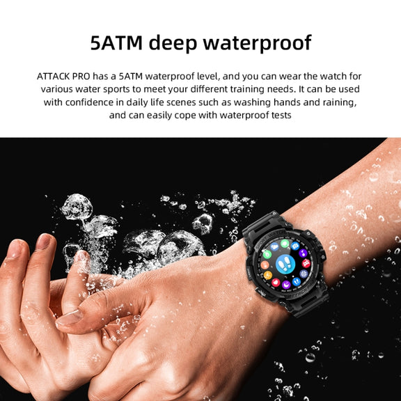 LOKMAT ATTACK Pro 1.32 inch BT5.1 Smart Sport Watch, Support Bluetooth Call / Sleep / Blood Oxygen / Heart Rate / Blood Pressure Health Monitor(Blue)