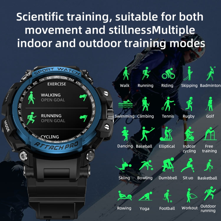 LOKMAT ATTACK Pro 1.32 inch BT5.1 Smart Sport Watch, Support Bluetooth Call / Sleep / Blood Oxygen / Heart Rate / Blood Pressure Health Monitor(Blue)