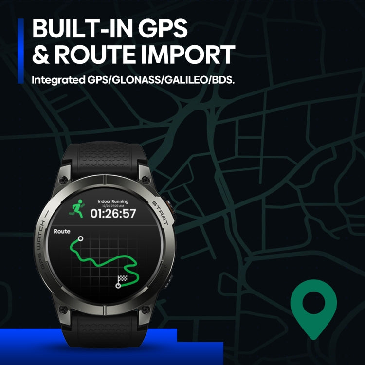 Zeblaze Stratos 3 Pro 1.43 inch AMOLED Screen Sports Smart Watch Support Bluetooth Call(Black)