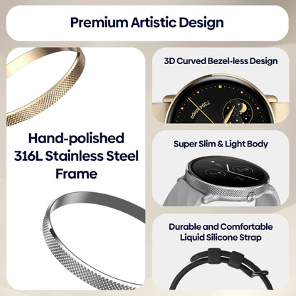 Zeblaze GTR 3 Pro 1.43 inch Screen Voice Calling Smart Watch, Support Heart Rate / Blood Pressure / Blood Oxygen(Gold) - free shipping - PMC Jewellery - Order now!