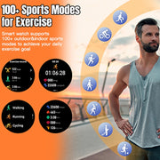LEMFO LF35 1.43 inch AMOLED Round Screen Steel Strap Smart Watch Supports Blood Oxygen Detection(Black)