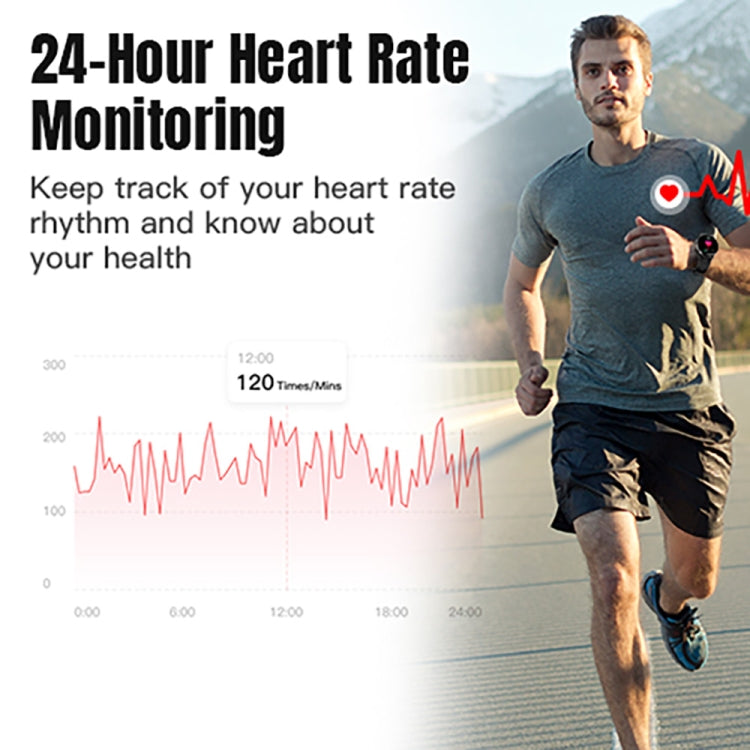 LEMFO LF35 1.43 inch AMOLED Round Screen Silicone Strap Smart Watch Supports Blood Oxygen Detection(Black) - free shipping - PMC TechLife - Order now!