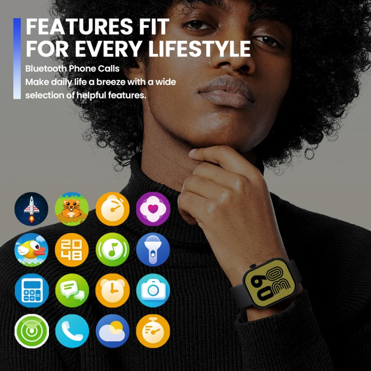 Zeblaze Btalk Plus 2.03 inch Screen Voice Calling Smart Watch, Support Heart Rate / Blood Pressure / Blood Oxygen(Black) - free shipping - PMC TechLife - Order now!
