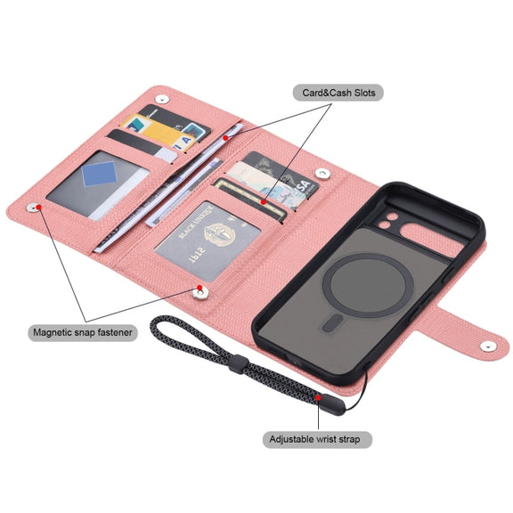 For Google Pixel 8 Pro ViLi GHA Series Shockproof MagSafe RFID Leather Attraction Horizontal Flip Phone Case(Pink)