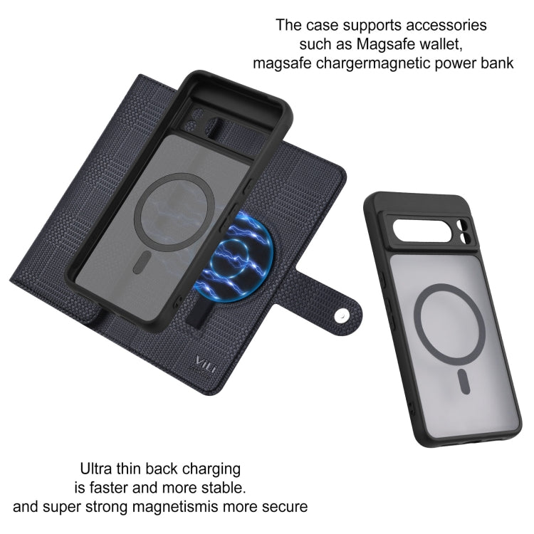 For Google Pixel 8 Pro ViLi GHA Series Shockproof MagSafe RFID Leather Attraction Horizontal Flip Phone Case(Black) - free shipping - PMC Jewellery - Order now!
