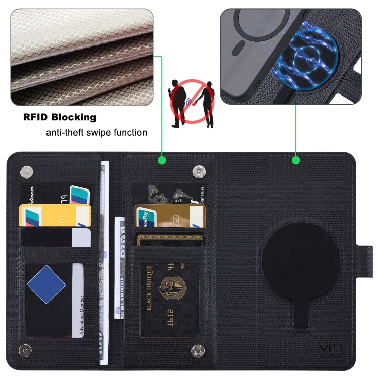 For Google Pixel 8 Pro ViLi GHA Series Shockproof MagSafe RFID Leather Attraction Horizontal Flip Phone Case(Black) - free shipping - PMC Jewellery - Order now!