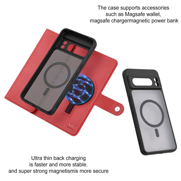 For Google Pixel 8 Pro ViLi GHA Series Shockproof MagSafe RFID Leather Attraction Horizontal Flip Phone Case(Red) - free shipping - PMC Jewellery - Order now!