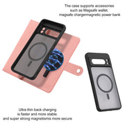 For Google Pixel 8 Pro ViLi GHB Series MagSafe Magnetic Zipper Leather Phone Case(Pink)