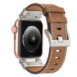 For Apple Watch Series 3 42mm Mecha Style Leather Watch Band(Dark Brown) - Watch Bands by PMC TechLife | Online Shopping South Africa | PMC TechLife