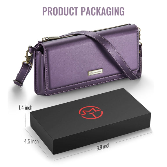 CaseMe Me30 Multi Functional Diagonal Cross Bag Phone Case(Purple)