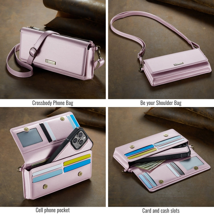 CaseMe Me30 Multi Functional Diagonal Cross Bag Phone Case(Pink) - free shipping - PMC Jewellery - Order now!