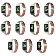 For Samsung Galaxy Fit 3 Litchi Texture Magnetic Buckle Slim Leather Watch Band(Coffee)