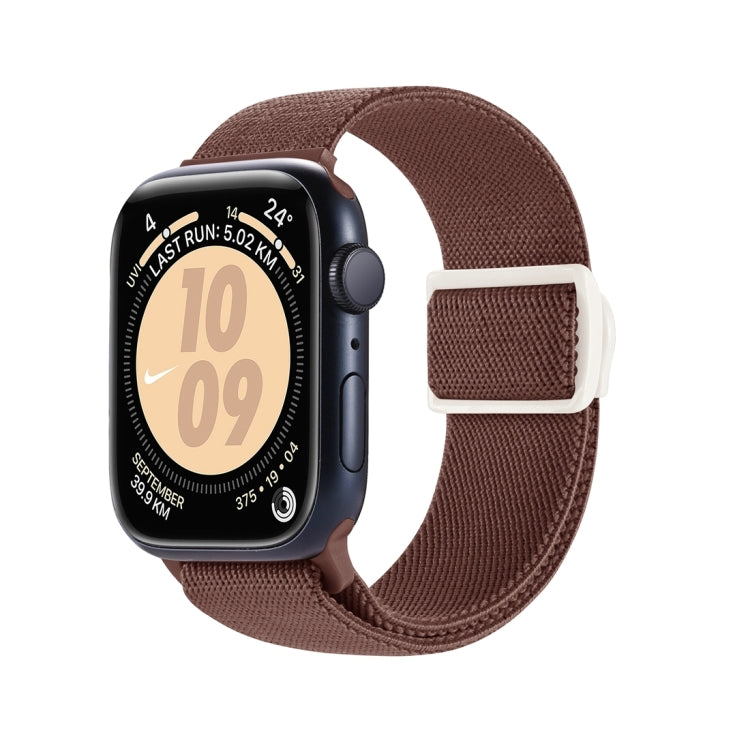 For Apple Watch SE 2022 40mm Carbon Fiber Texture Snap Buckle Nylon Watch Band(Smoke Purple) - free shipping - PMC TechLife - Order now!