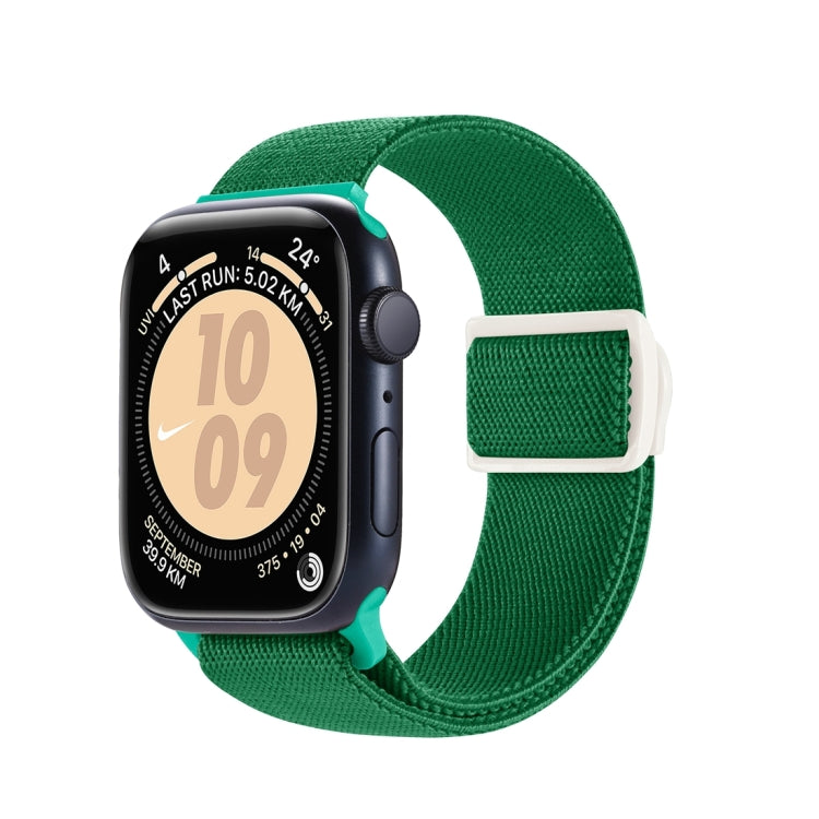 For Apple Watch Series 5 40mm Carbon Fiber Texture Snap Buckle Nylon Watch Band(Green) - free shipping - PMC TechLife - Order now!