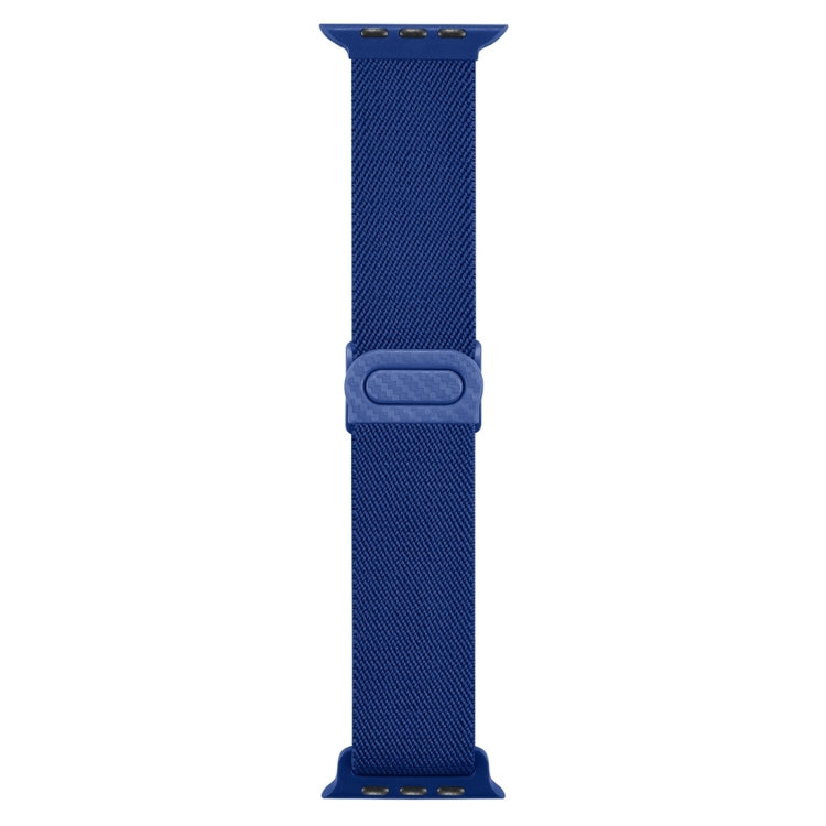 For Apple Watch Series 3 38mm Carbon Fiber Texture Snap Buckle Nylon Watch Band(Blue) - free shipping - PMC TechLife - Order now!