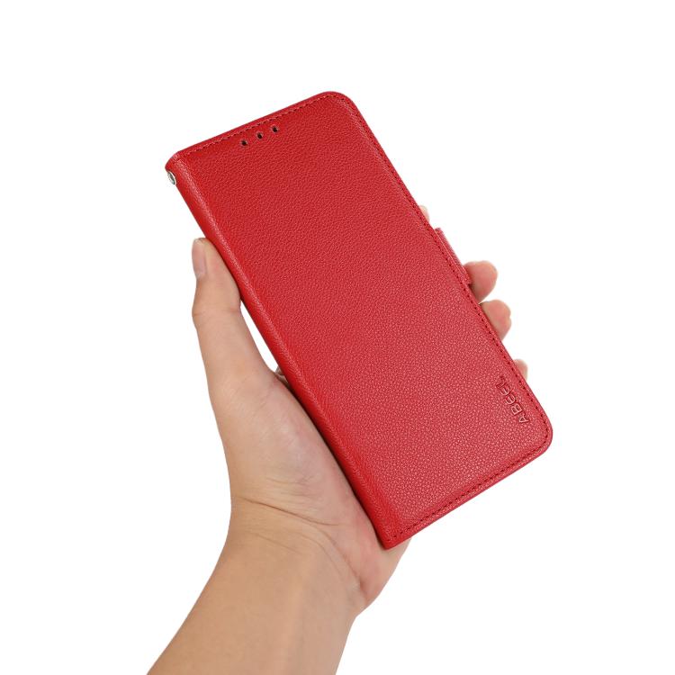 For iPhone 17 Air ABEEL Side-Magnetic Litchi Pattern Leather RFID Phone Case(Red) - free shipping - PMc TechLife - Order now!