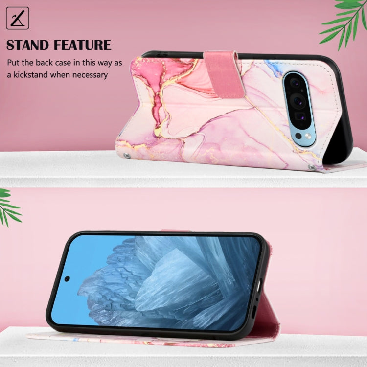For Google Pixel 9 PT003 Marble Pattern Flip Leather Phone Case(Rose Gold) - Google Cases by PMC TechLife | Online Shopping South Africa | PMC TechLife | Buy Now Pay Later Mobicred