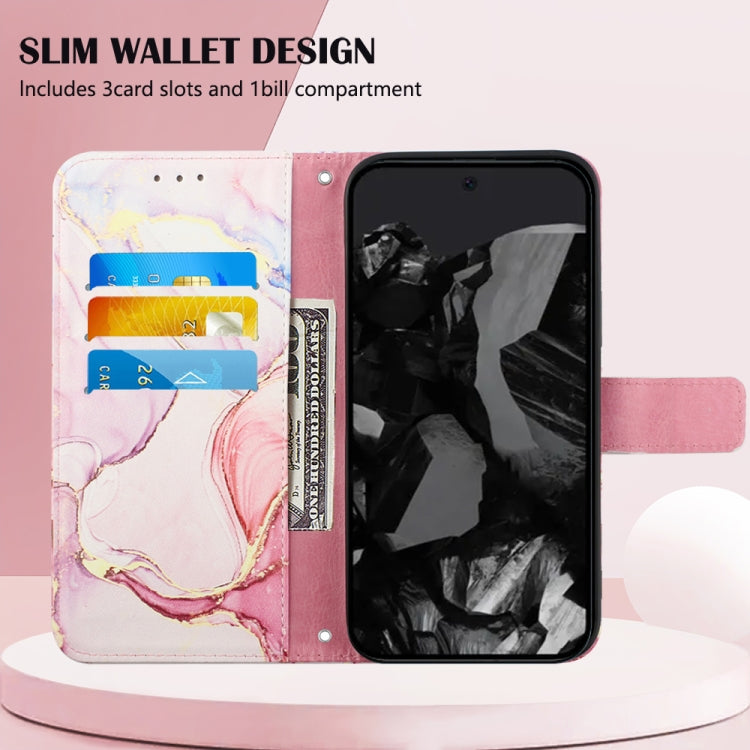 For Google Pixel 9 Pro PT003 Marble Pattern Flip Leather Phone Case(Rose Gold) - Google Cases by PMC TechLife | Online Shopping South Africa | PMC TechLife | Buy Now Pay Later Mobicred