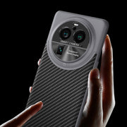 For OPPO Find X6 Pro GKK Mortise-Tenon Connection Contrast Color Leather Shockproof Phone Case(Carbon Fibre)