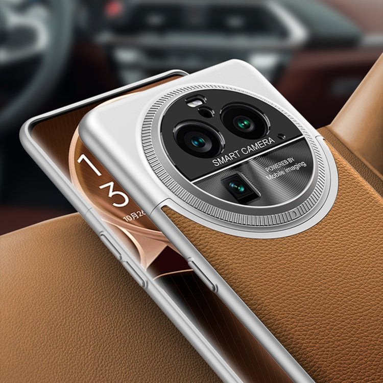 For OPPO Find X6 Pro GKK Mortise-Tenon Connection Contrast Color Leather Shockproof Phone Case(Carbon Fibre)
