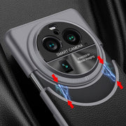 For OPPO Find X6 GKK Mortise-Tenon Connection Contrast Color Leather Shockproof Phone Case(Blue)
