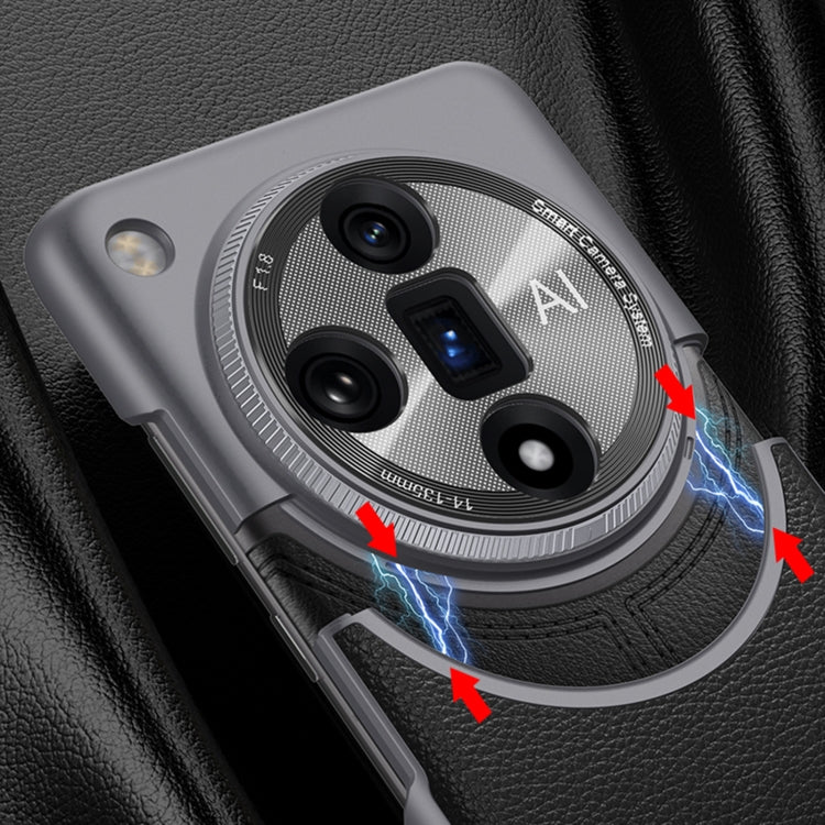 For OPPO Find X7 Ultra GKK Mortise-Tenon Connection Contrast Color Leather Shockproof Phone Case(Blue)