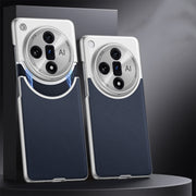 For OPPO Find X7 GKK Mortise-Tenon Connection Contrast Color Leather Shockproof Phone Case(Blue)