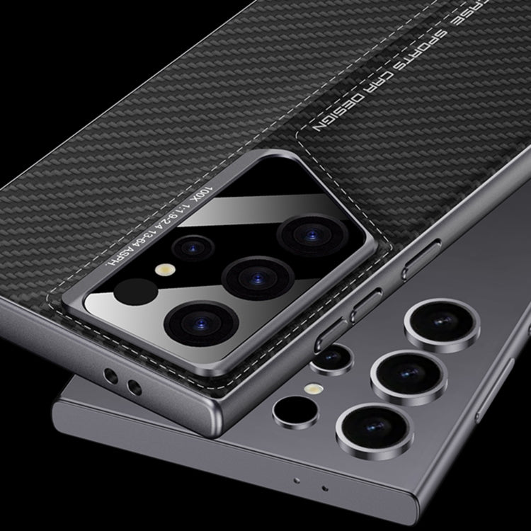 For Samsung Galaxy S23 Ultra 5G GKK Blade Ultra-thin Leather Full Coverage Phone Case(Grey)