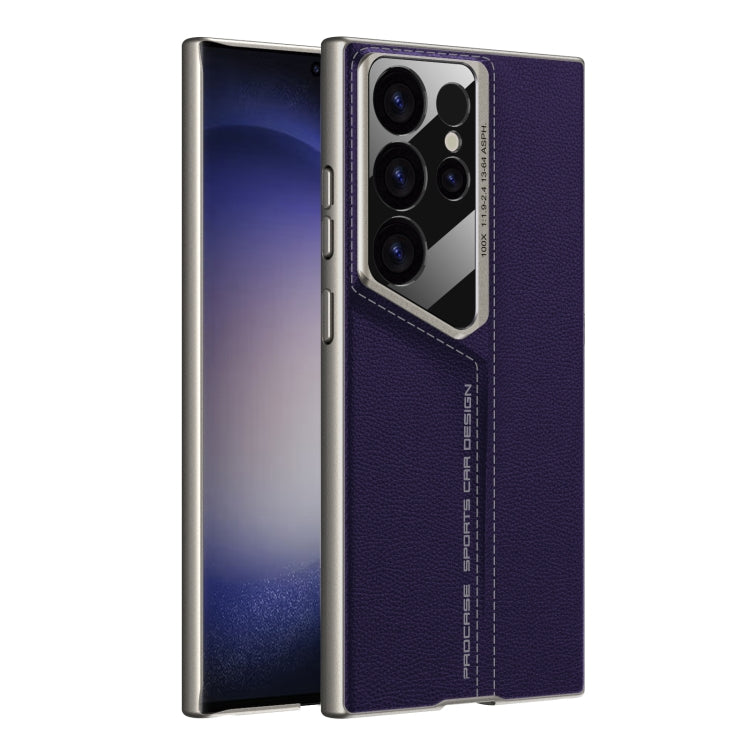 For Samsung Galaxy S24 Ultra 5G GKK Blade Ultra-thin Leather Full Coverage Phone Case(Purple) - Galaxy S24 Ultra 5G Cases by GKK | Online Shopping South Africa | PMC TechLife | Buy Now Pay Later Mobicred