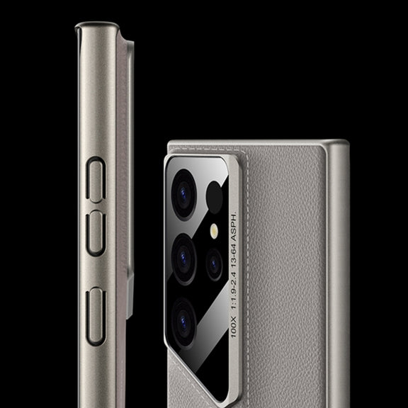 For Samsung Galaxy S24 Ultra 5G GKK Blade Ultra-thin Leather Full Coverage Phone Case(Carbon Fibre)