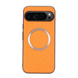 For Google Pixel 9 CD Magnetic Ring Cloth Texture PU Phone Case(Orange) - Google Cases by PMC TechLife | Online Shopping South Africa | PMC TechLife | Buy Now Pay Later Mobicred