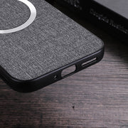 For Google Pixel 9 Pro CD Magnetic Ring Cloth Texture PU Phone Case(Grey)