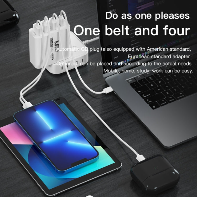 Ma-Ant 60W USB-C/Type-C+3 USB Multi-port Fast Charging Charger, Plug:EU Plug(Black) - free shipping - PMC Jewellery - Order now!