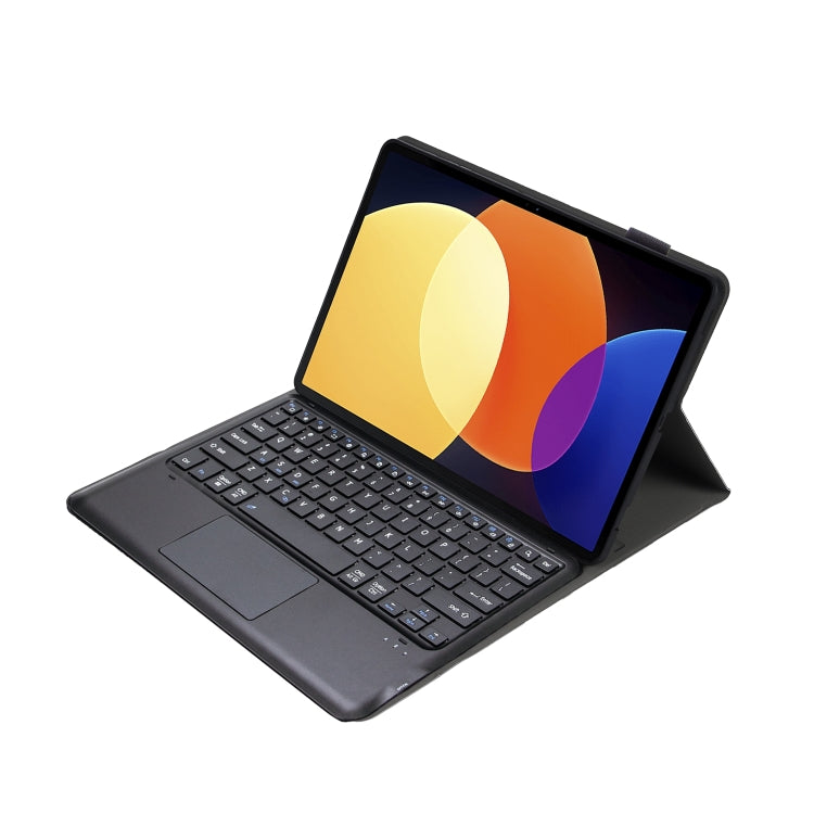 For Xiaomi Pad 6S Pro 12.4 Lambskin Texture Detachable Bluetooth Keyboard Leather Case with Touchpad(Black) - Others Keyboard by PMC TechLife | Online Shopping South Africa | PMC TechLife
