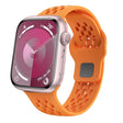 For Apple Watch Series 5 44mm Oval Holes Fluororubber Watch Band(Orange) - Watch Bands by PMC TechLife | Online Shopping South Africa | PMC TechLife
