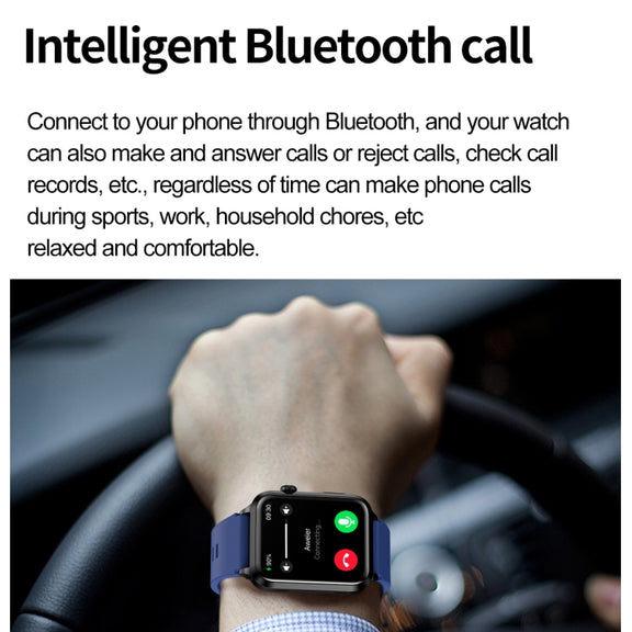 ET580 2.04 inch AMOLED Screen Sports Smart Watch Support Bluethooth Call /  ECG Function(Red Silicone Band)