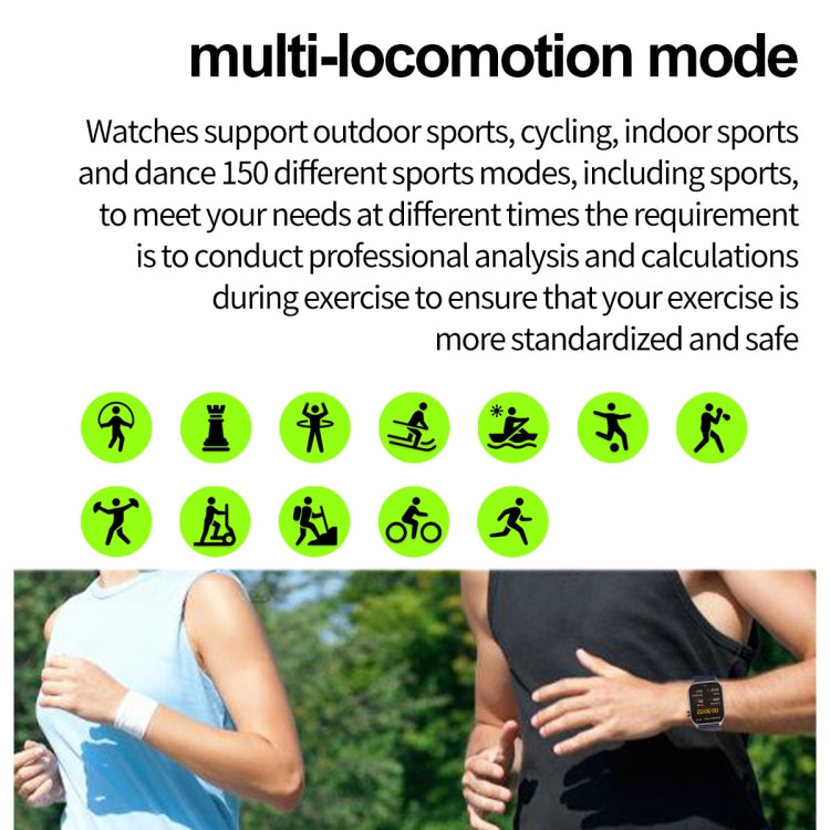 ET580 2.04 inch AMOLED Screen Sports Smart Watch Support Bluethooth Call /  ECG Function(Black Silicone Band) - Smart Watches by PMC TechLife | Online Shopping South Africa | PMC TechLife