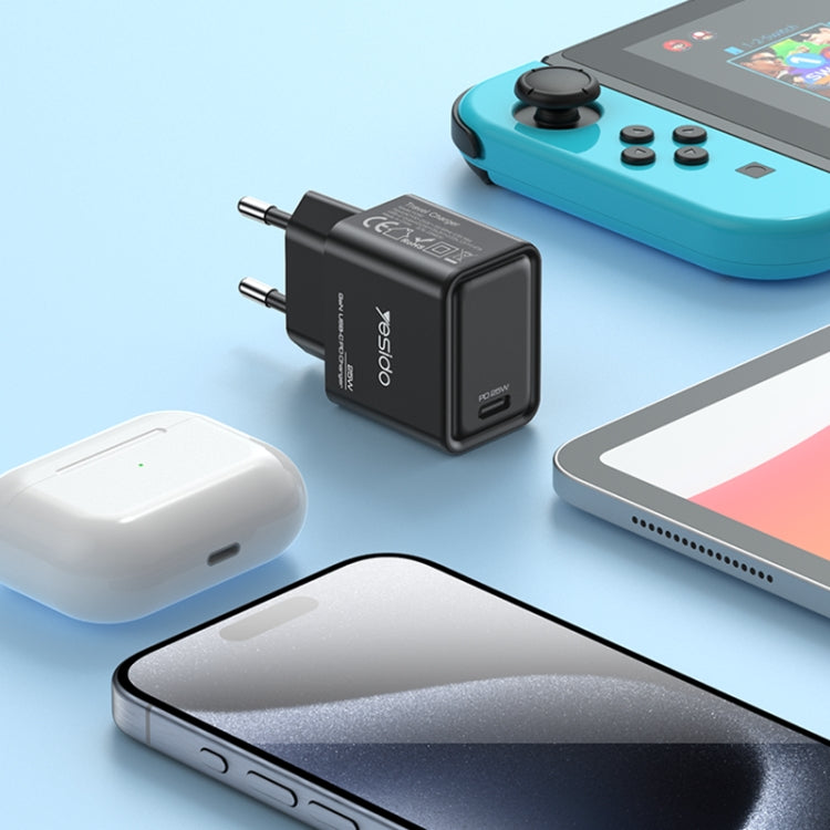 Yesido YC62 PD 25W USB-C/Type-C Interface GaN Fast Charging Charger(EU Plug) - free shipping - PMC TechLife - Order now!