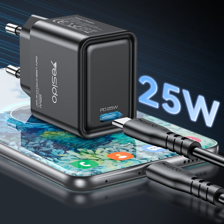 Yesido YC62 PD 25W USB-C/Type-C Interface GaN Fast Charging Charger(EU Plug) - free shipping - PMC TechLife - Order now!