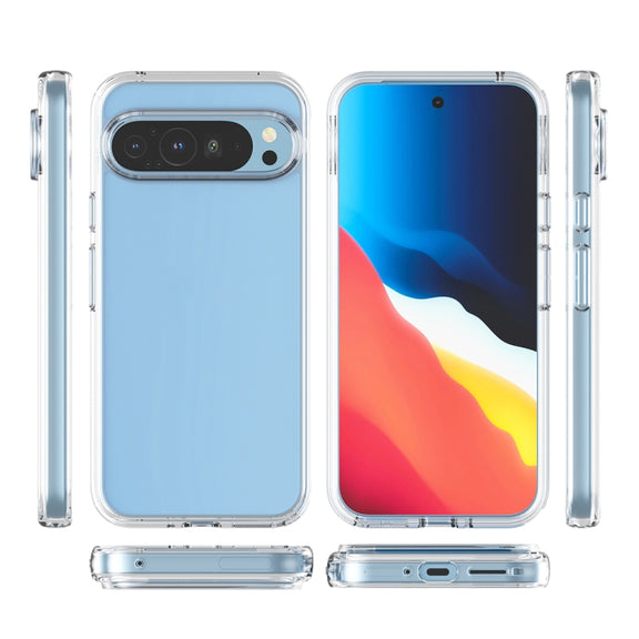 For Google Pixel 9 Pro XL Terminator Style Shockproof Phone Case(Transparent)
