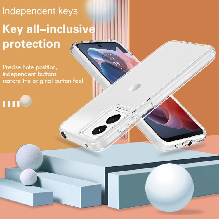 For Motorola Moto G Play 4G 2024 Terminator Style Shockproof Phone Case(Transparent)