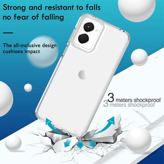 For Motorola Moto G Power 5G 2024 Terminator Style Shockproof Phone Case(Transparent)