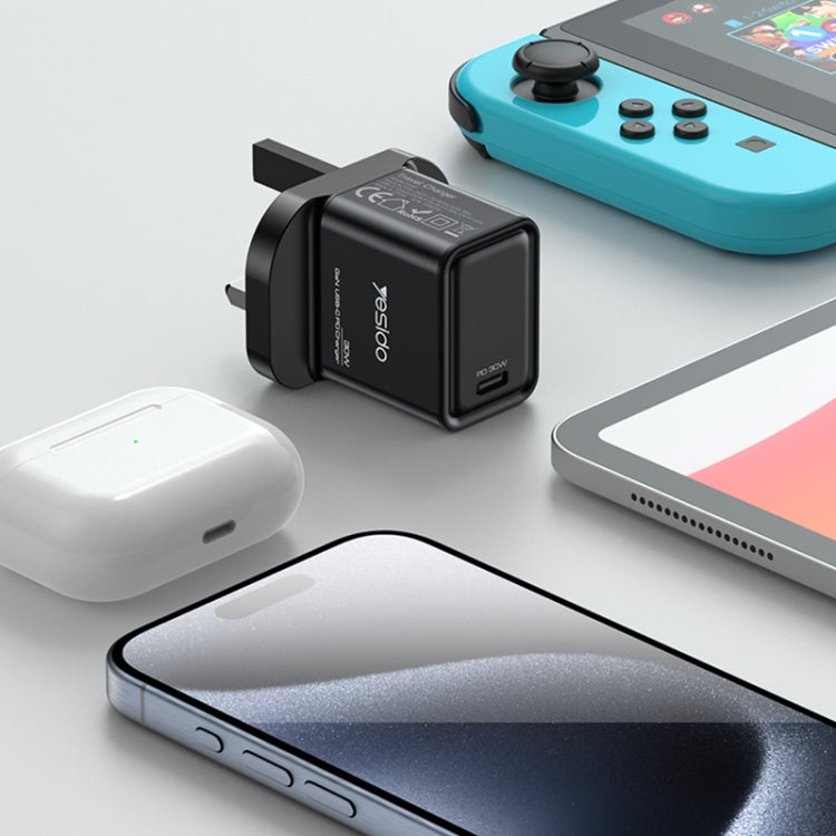 Yesido YC82 PD 30W USB-C/Type-C Interface GaN Fast Charging Charger(UK Plug) - USB Charger by Yesido | Online Shopping South Africa | PMC TechLife | Buy Now Pay Later Mobicred